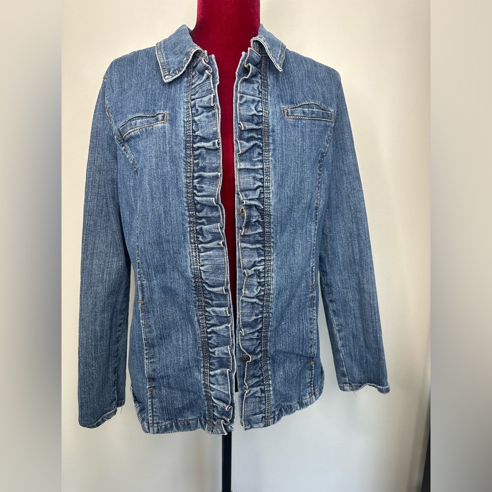 Jean ruffle jacket